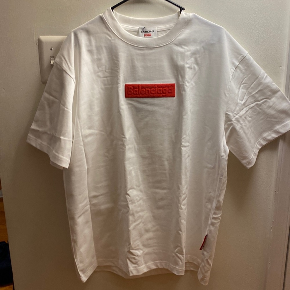 Balenciaga x Supreme White and Gray tee